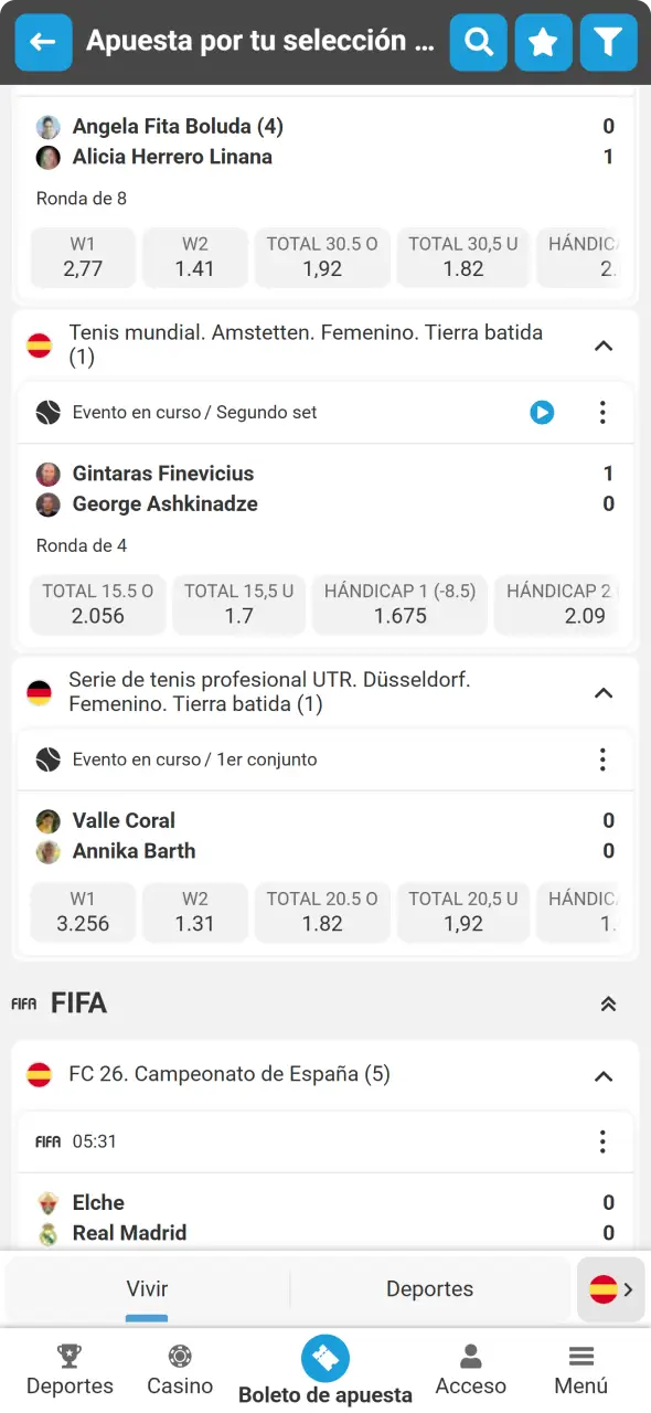 Empieza a apostar al descargar la app MegaPari para Android en tu telefono.