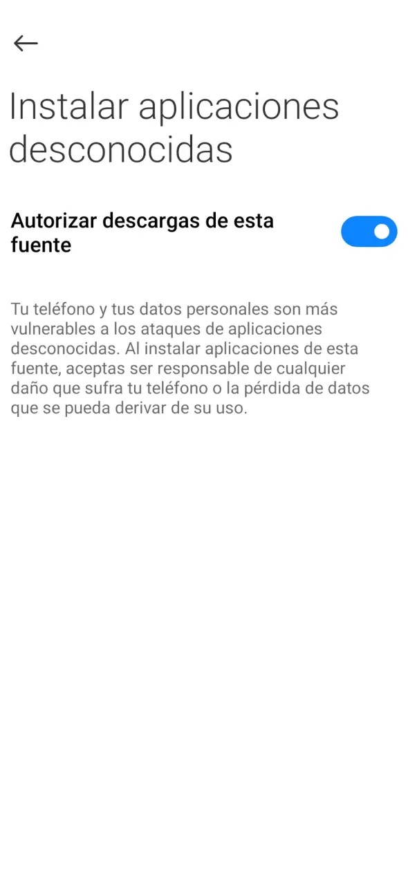 Permite fuentes desconocidas para descargar la app MegaPari para Android sin problemas.