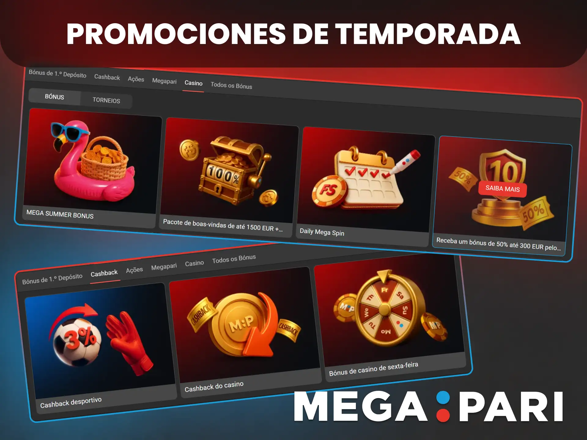 Descubre las promociones de temporada en MegaPari y aprovecha ofertas especiales en cada evento.