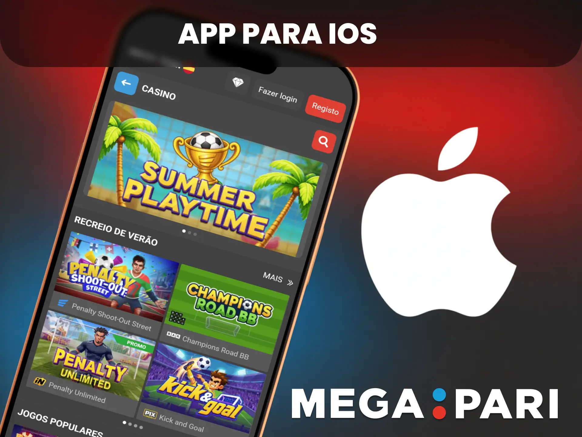 Consigue la app de iOS de MegaPari y empieza a apostar en tu iPhone.