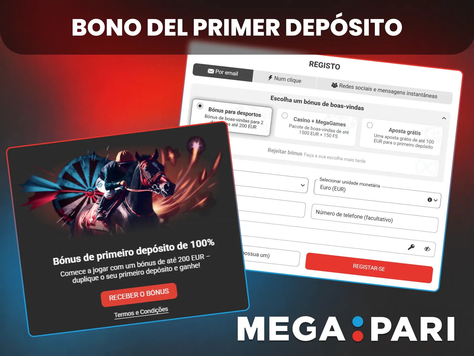 Consigue tu primer bono de deposito en MegaPari y empieza a jugar.