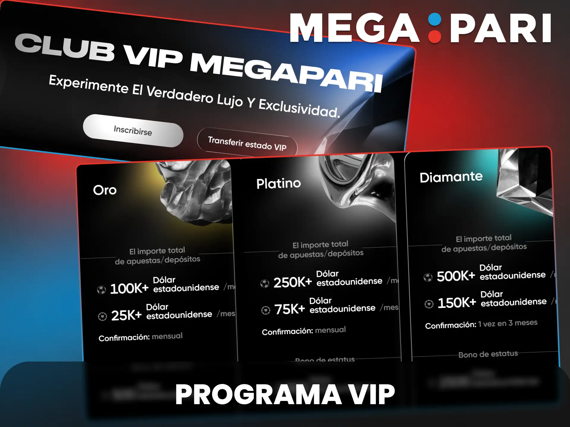 Formate al programa VIP de MegaPari y accede a beneficios exclusivos.